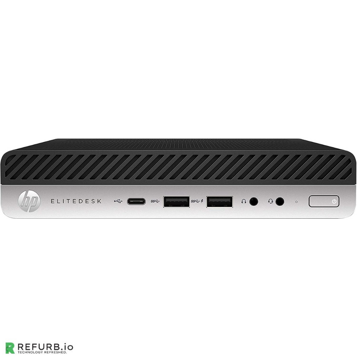 Refurbished HP EliteDesk 800G4 Mini Desktop Bundled with Dual Monitor 2 x 24" LCD Intel Core i5-8500T 32GB RAM 512GB Windows 10 Pro- Grade A