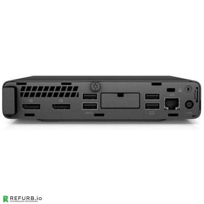 Refurbished HP EliteDesk 800G4 Mini Desktop Bundled with Dual Monitor 2 x 24" LCD Intel Core i5-8500T 32GB RAM 512GB Windows 10 Pro- Grade A