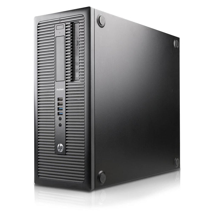 HP ProDesk 600 G1 Tower Desktop i3-4130 3.4GHz, 16GB RAM, 480GB Solid State Drive, DVD, Windows 10 Pro - Refurbished
